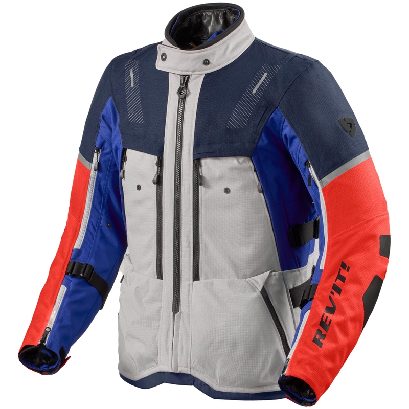 Revit Sand 5 H2O Motorradjacke silber-blau