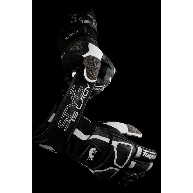 Damen Motorradhandschuhe Furygan Styg 15 Lady schwarz-weiß