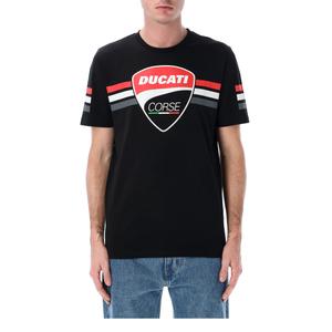 Ducati Streifen Badge T-Shirt schwarz