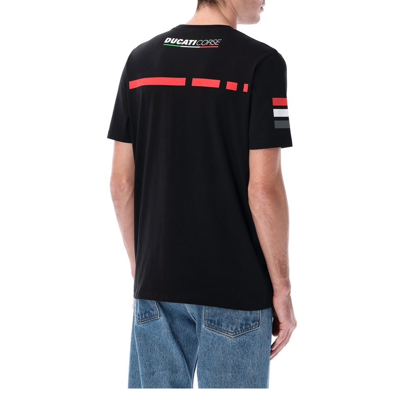 Ducati Streifen Badge T-Shirt schwarz