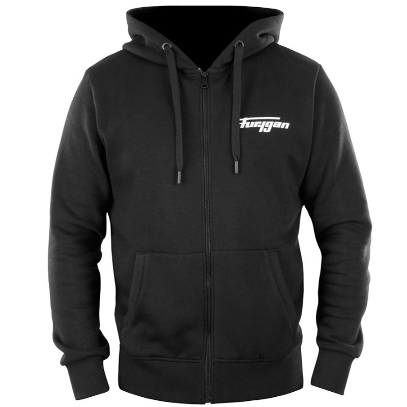 Sweatshirt Furygan Corpo Zip Schwarz-Weiß
