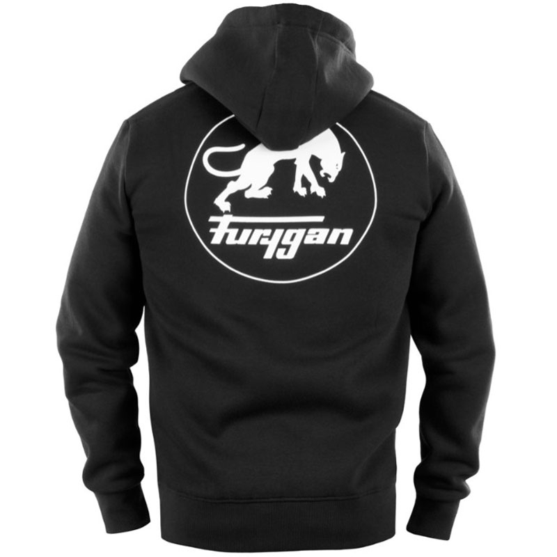 Sweatshirt Furygan Corpo Zip Schwarz-Weiß