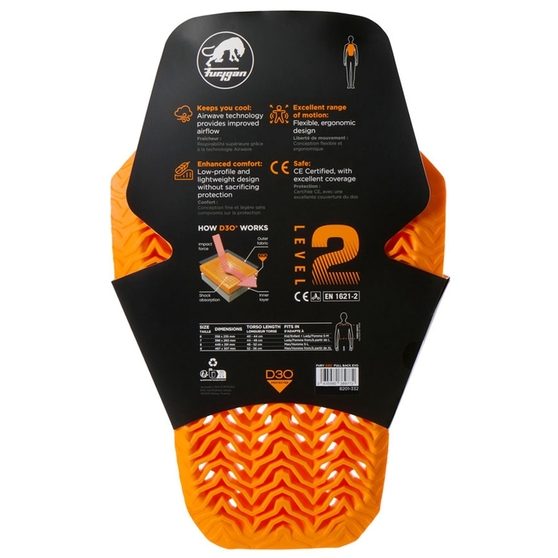 Furygan Full Back Fury D3O® EVO Rückenprotektor