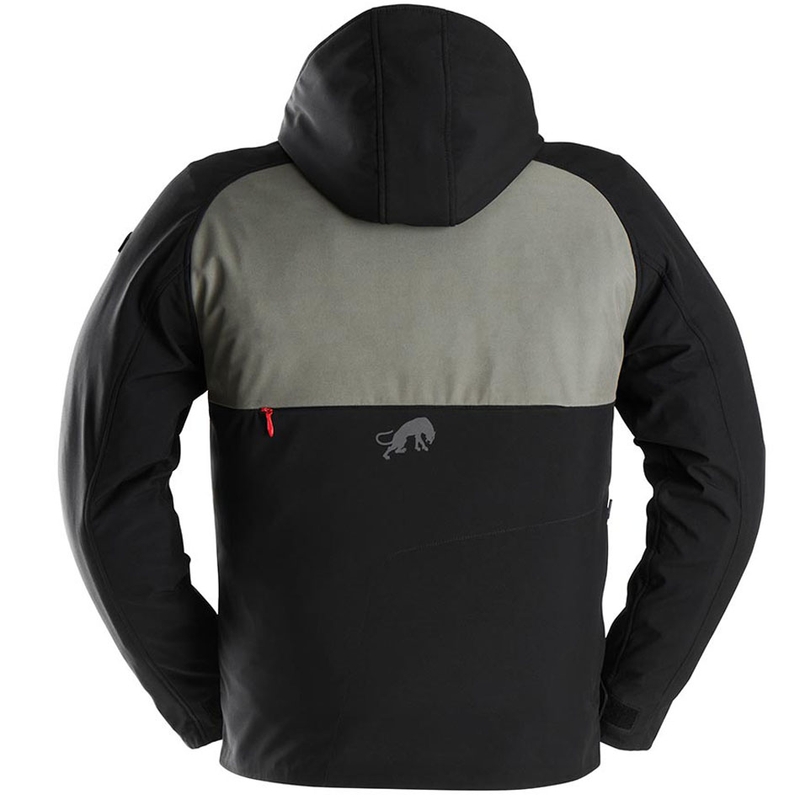 Motorradjacke Furygan Addax schwarz-khaki grün