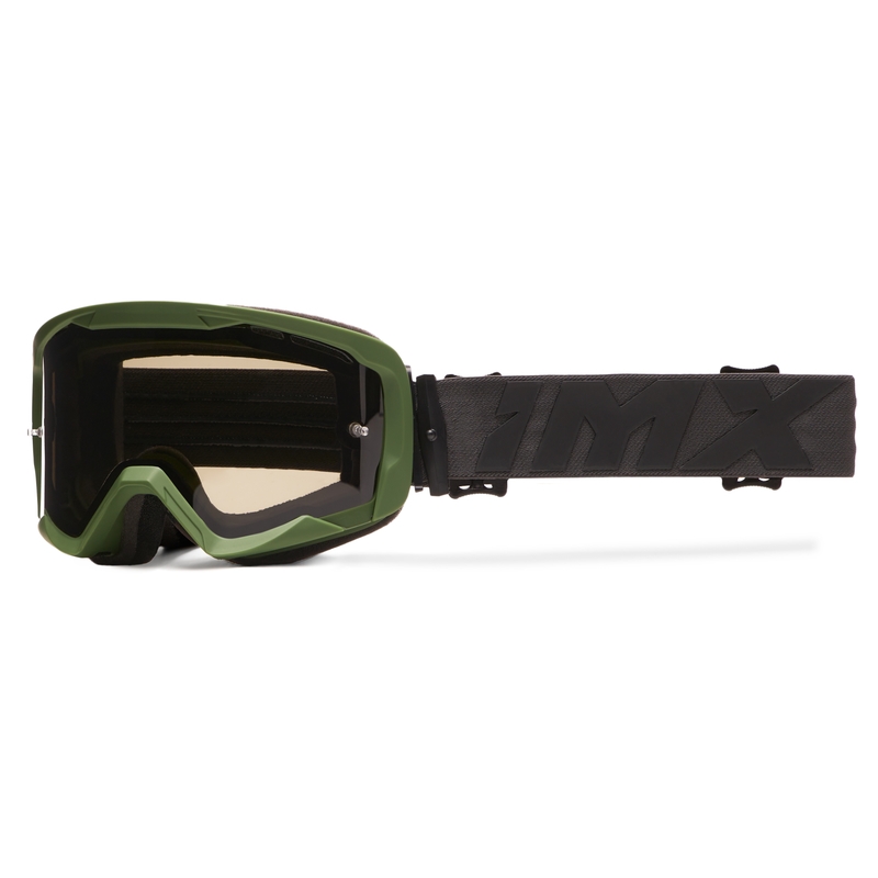 iMX Endurance Flip Motorradbrille grün-schwarz mit klarem Plexiglas
