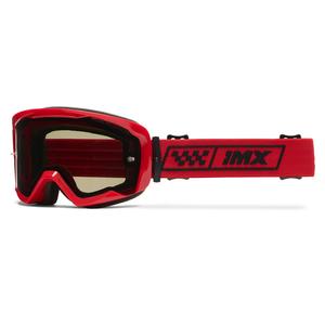 iMX Endurance Race Motorradbrille rot-rot mit getöntem Plexiglas
