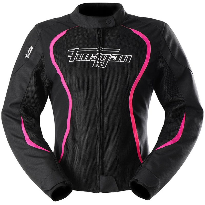 Furygan Odessa Vented 3 in 1 Damen Motorradjacke schwarz-weiß-pink