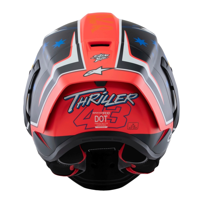 Alpinestars Supertech R10 Limited Edition Jack Miller Integralhelm Matt Carbon Rot-Blau-Gelb-Weiß