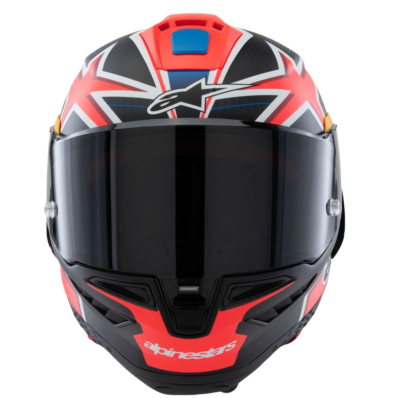 Alpinestars Supertech R10 Limited Edition Jack Miller Integralhelm Matt Carbon Rot-Blau-Gelb-Weiß