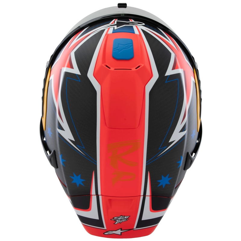 Alpinestars Supertech R10 Limited Edition Jack Miller Integralhelm Matt Carbon Rot-Blau-Gelb-Weiß