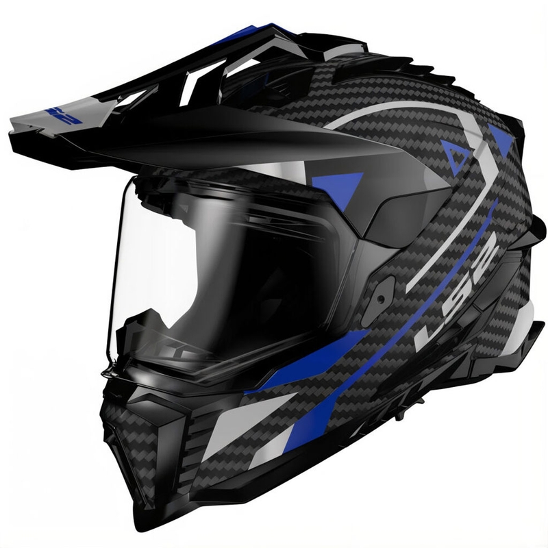 Enduro-Motorradhelm LS2 MX701 C Explorer Adventure blau