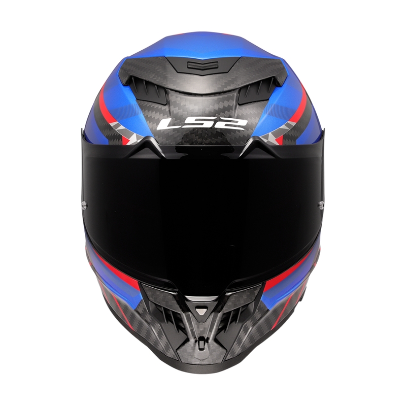 Integralhelm Motorrad LS2 FF807 Dragon Trax blau-rot