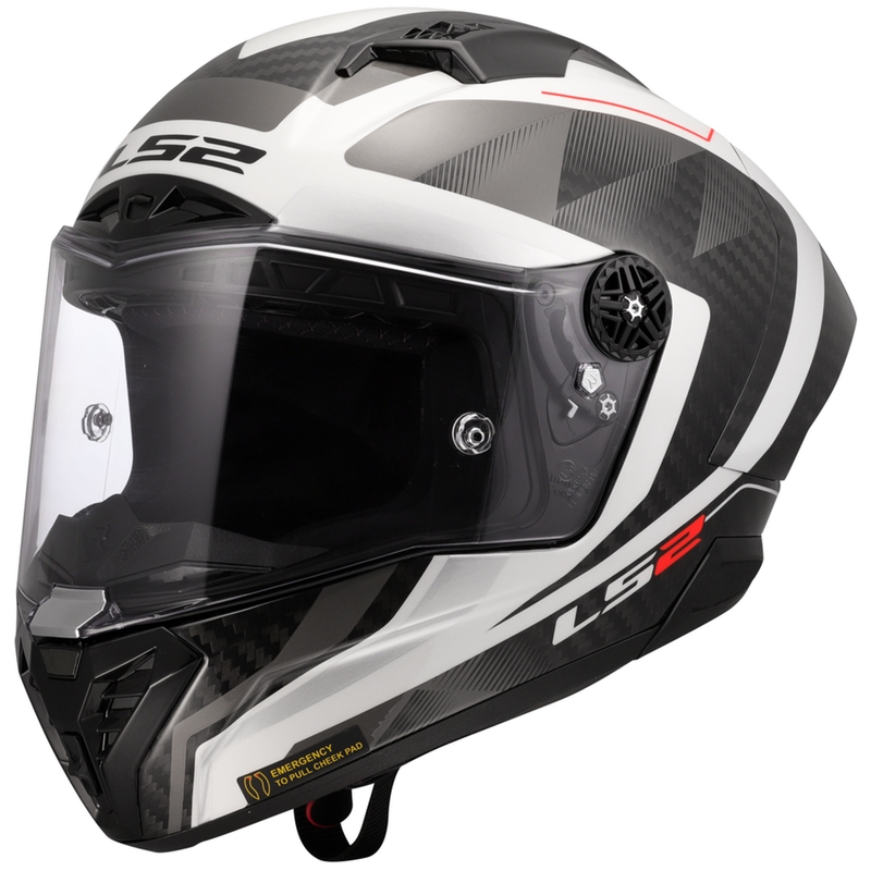 Integralhelm Motorrad LS2 FF805 Thunder C GP Aero Raute weiß-grau