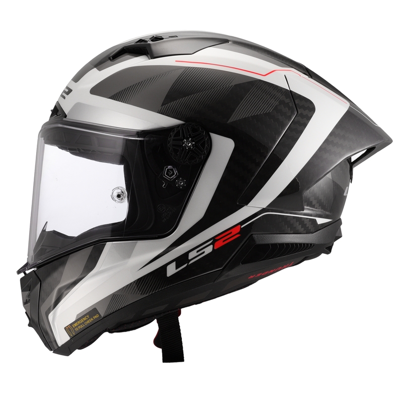 Integralhelm Motorrad LS2 FF805 Thunder C GP Aero Raute weiß-grau
