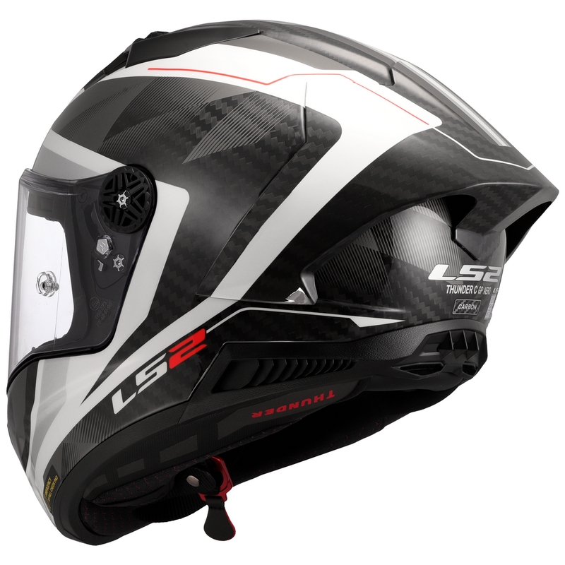 Integralhelm Motorrad LS2 FF805 Thunder C GP Aero Raute weiß-grau