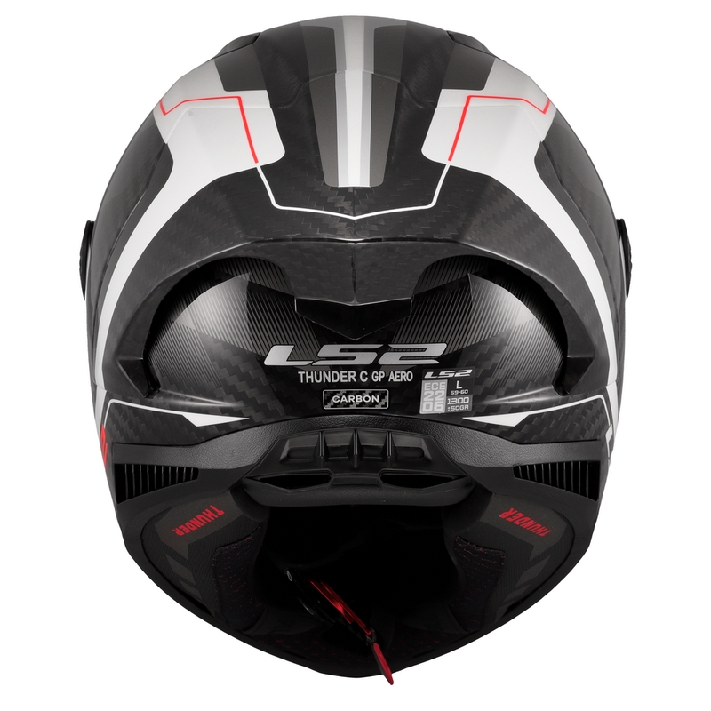Integralhelm Motorrad LS2 FF805 Thunder C GP Aero Raute weiß-grau