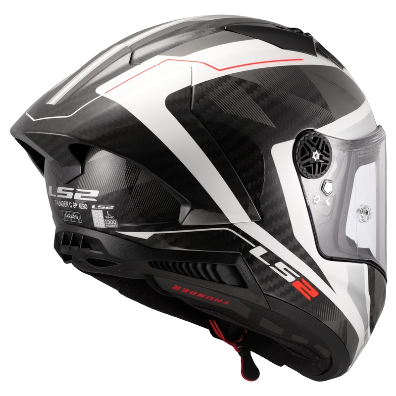 Integralhelm Motorrad LS2 FF805 Thunder C GP Aero Raute weiß-grau