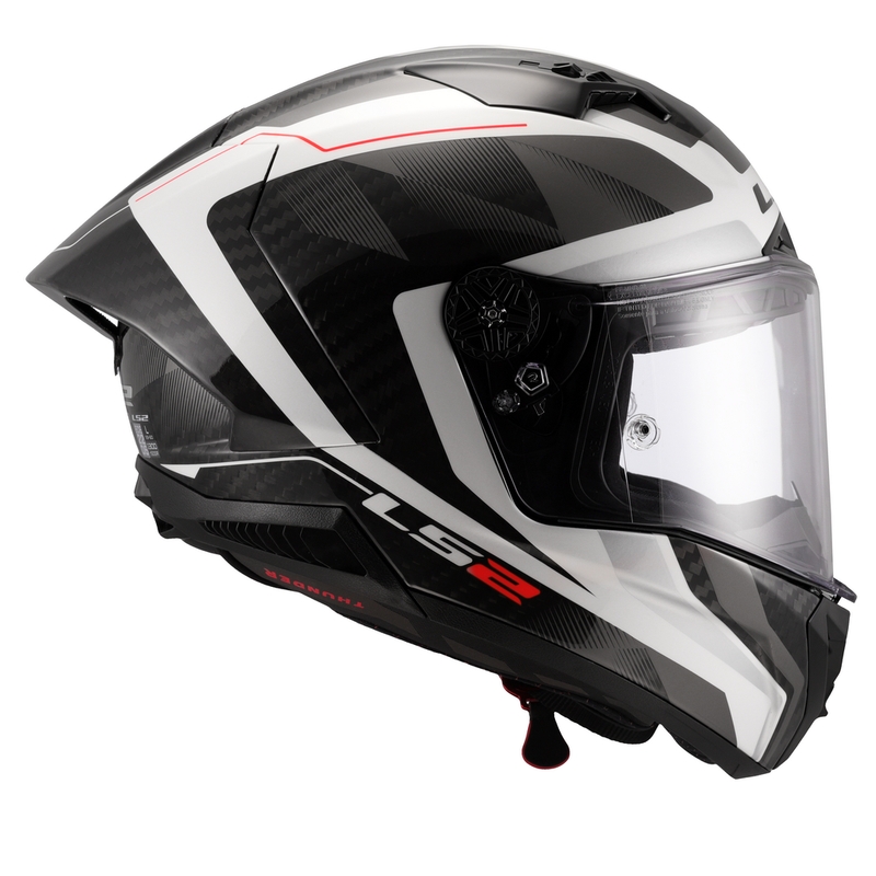 Integralhelm Motorrad LS2 FF805 Thunder C GP Aero Raute weiß-grau