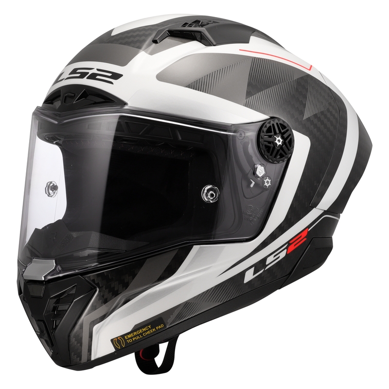 Integralhelm Motorrad LS2 FF805 Thunder C GP Aero Raute weiß-grau