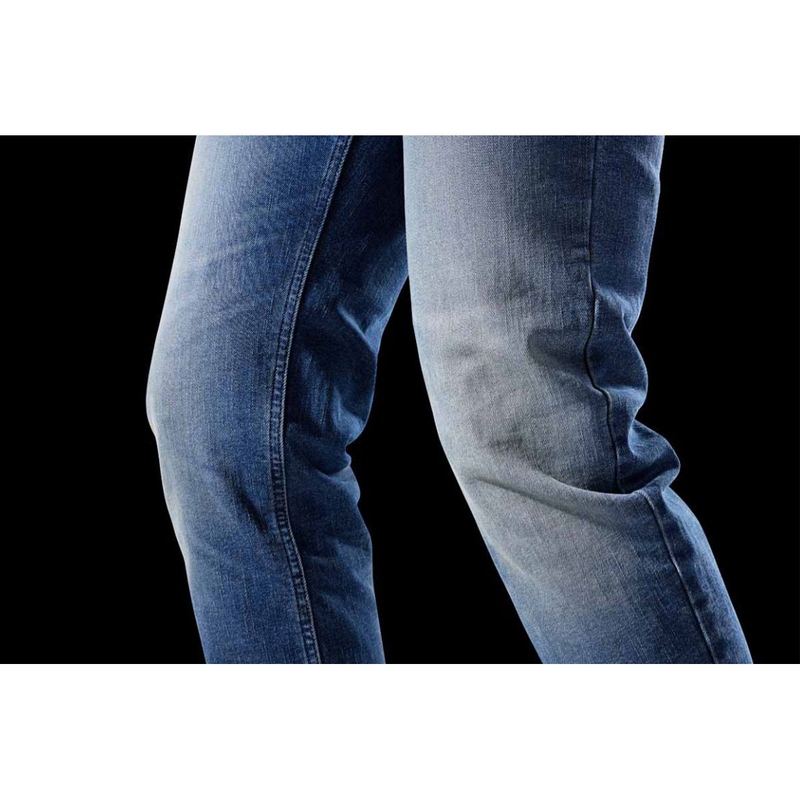 Furygan D12 X Kevlar® Straight Motorradjeans, gewaschenes Hellblau
