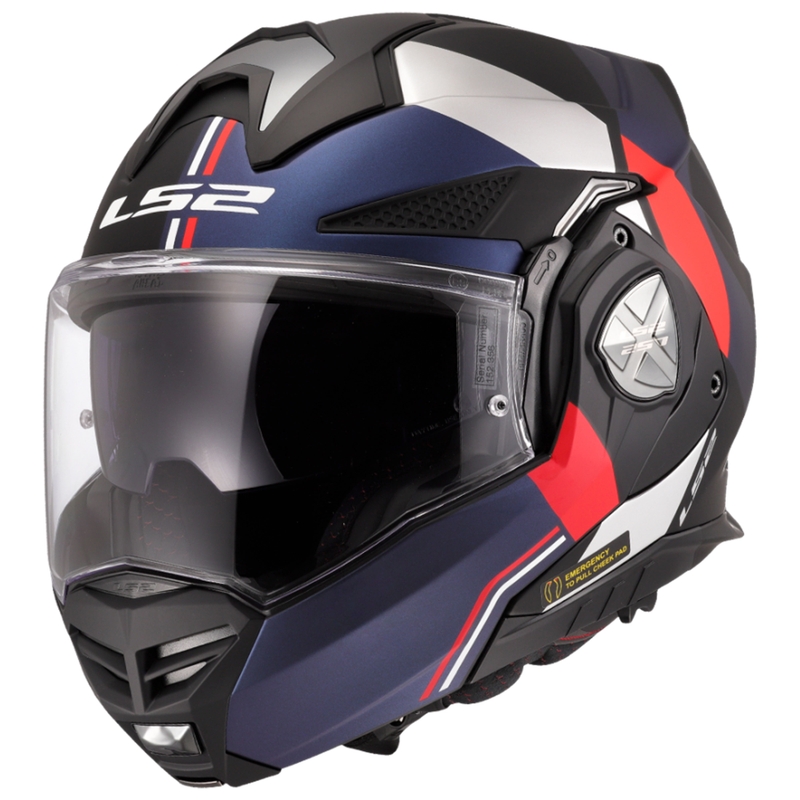 Klapphelm Motorrad LS2 FF901 Advant X Ultra blau-rot