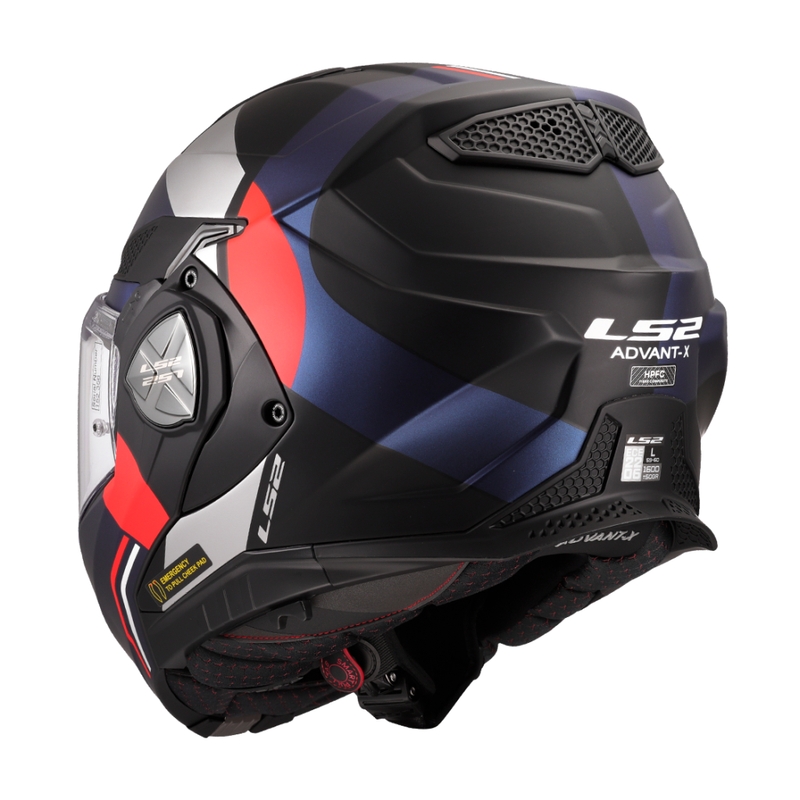 Klapphelm Motorrad LS2 FF901 Advant X Ultra blau-rot