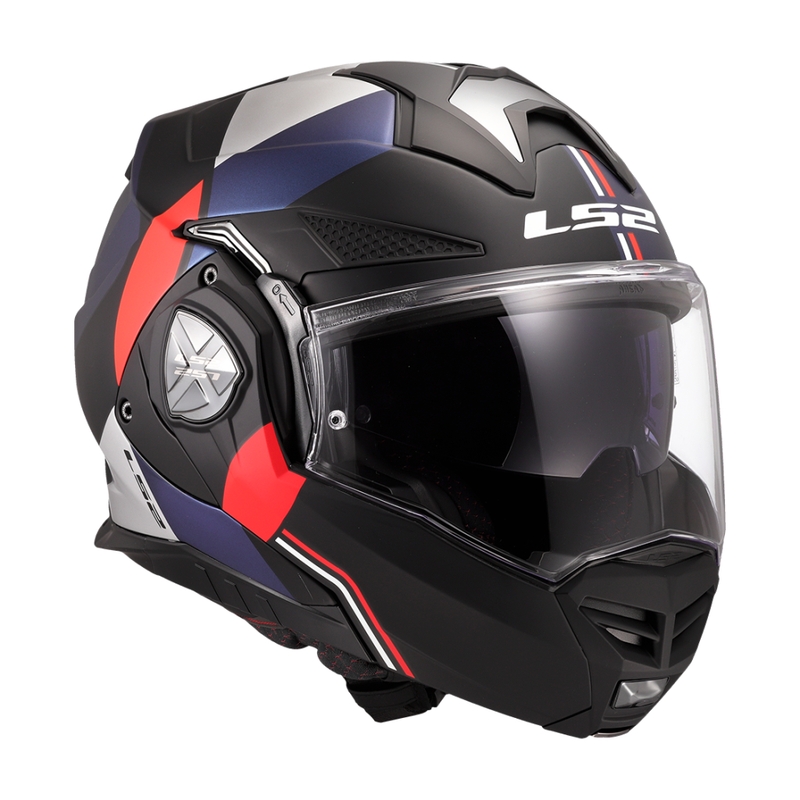 Klapphelm Motorrad LS2 FF901 Advant X Ultra blau-rot