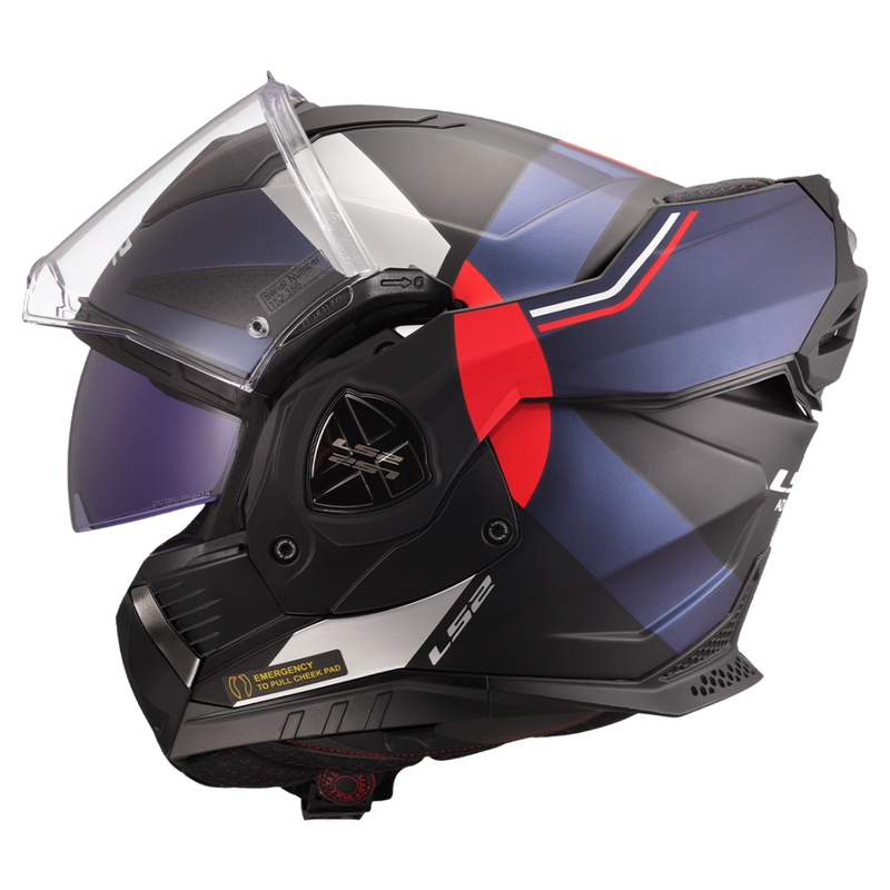 Klapphelm Motorrad LS2 FF901 Advant X Ultra blau-rot