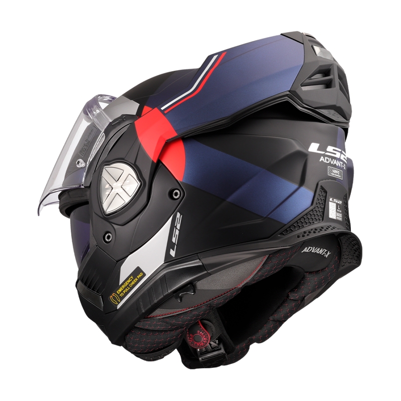 Klapphelm Motorrad LS2 FF901 Advant X Ultra blau-rot