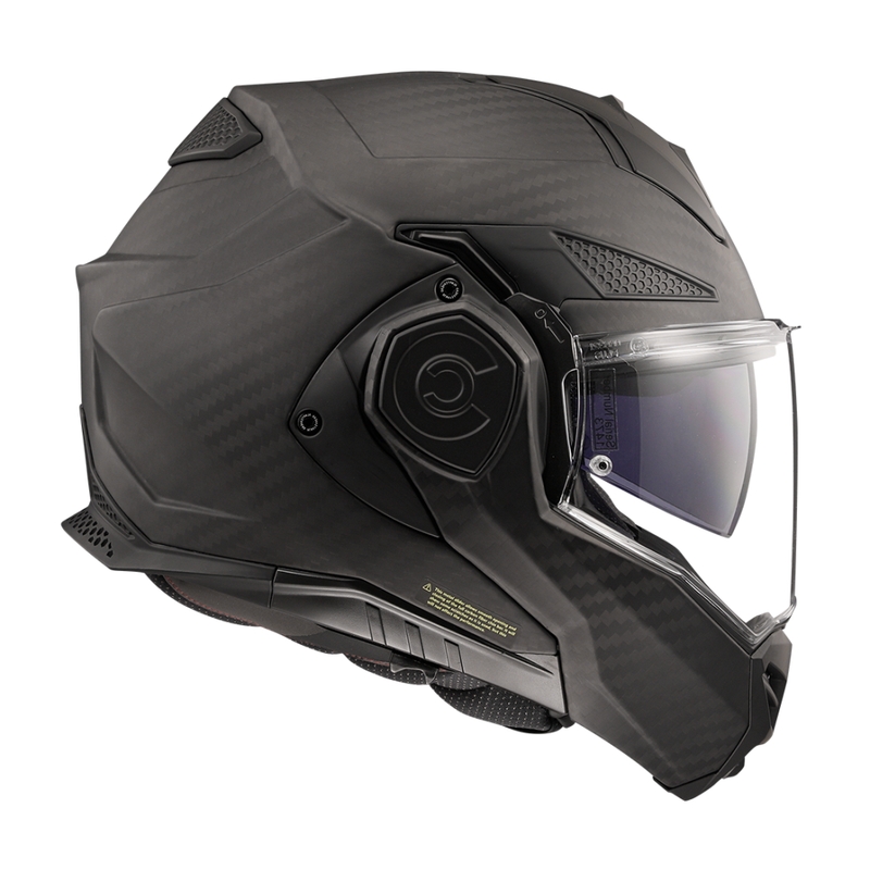 Klapphelm für Motorradfahrer LS2 FF901 Advant X Solid Carbon mattschwarz