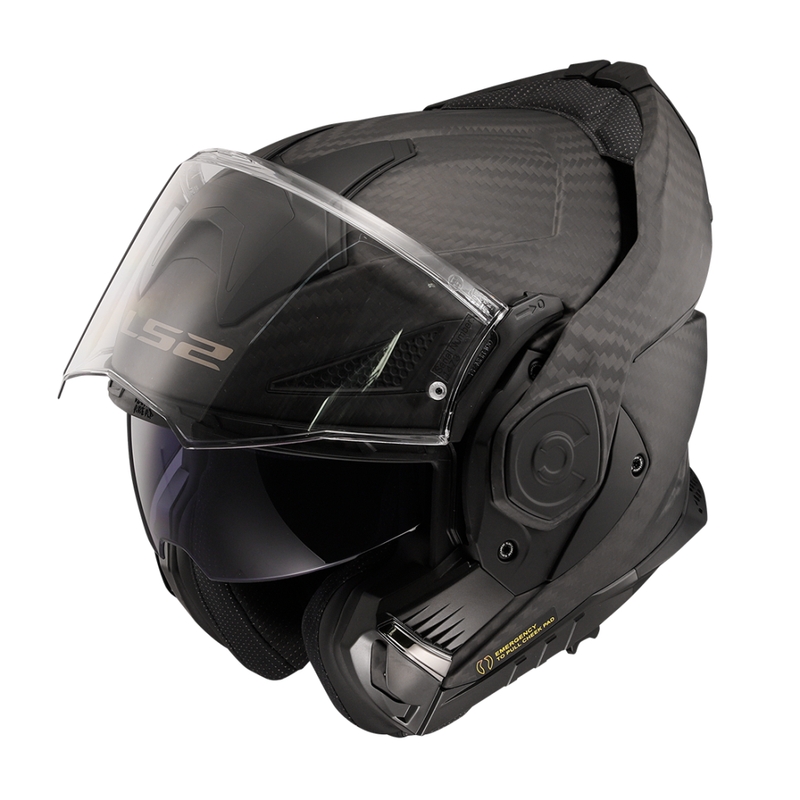 Klapphelm für Motorradfahrer LS2 FF901 Advant X Solid Carbon mattschwarz