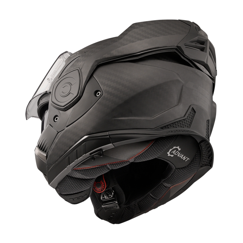 Klapphelm für Motorradfahrer LS2 FF901 Advant X Solid Carbon mattschwarz