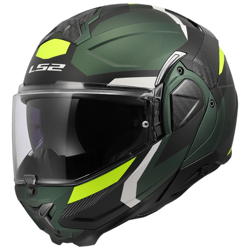 Klapphelm für Motorradfahrer LS2 FF910 Advant II Triple olivgrün