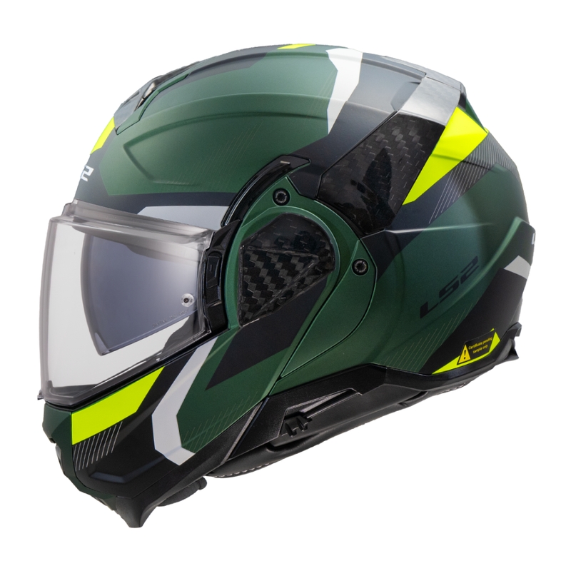 Klapphelm für Motorradfahrer LS2 FF910 Advant II Triple olivgrün