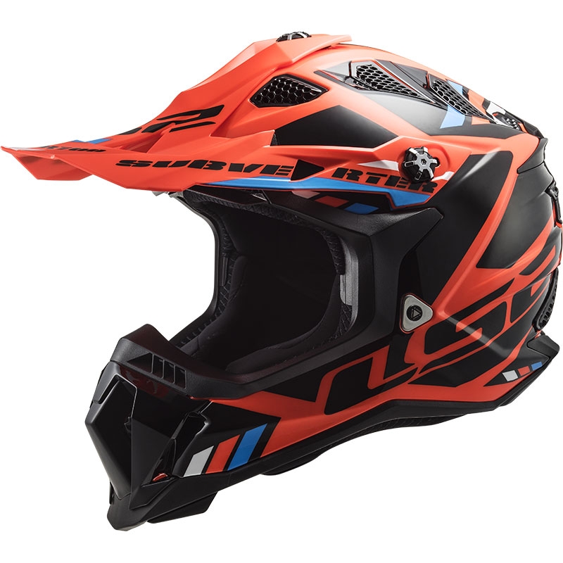LS2 MX700 Subverter Stomp Motocrosshelm orange-schwarz