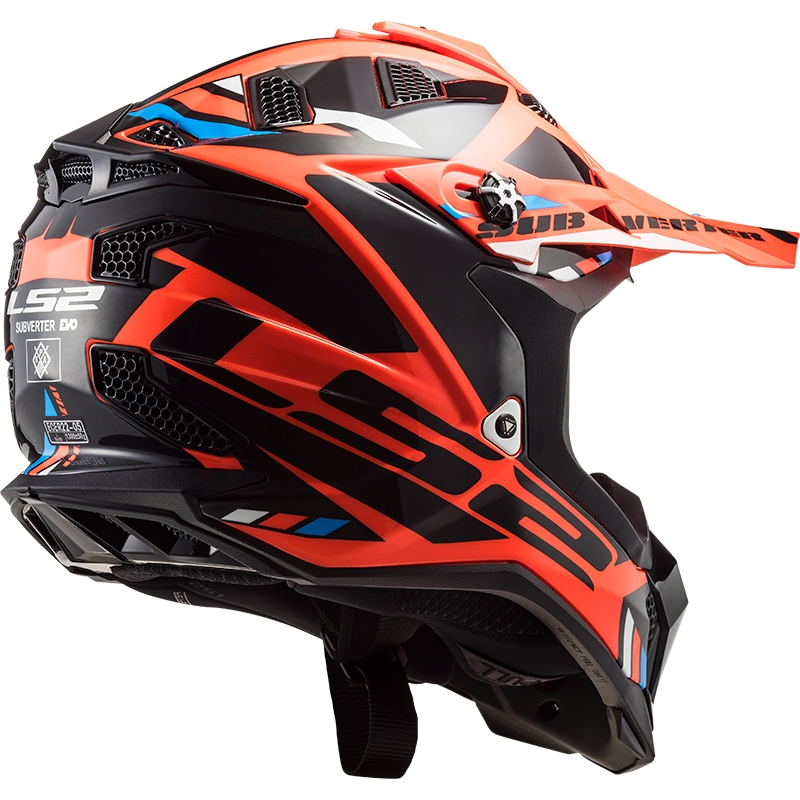 LS2 MX700 Subverter Stomp Motocrosshelm orange-schwarz