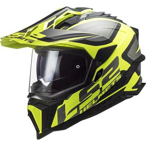 Enduro-Motorradhelm LS2 MX701 C Explorer Alter mattschwarz-fluogelb