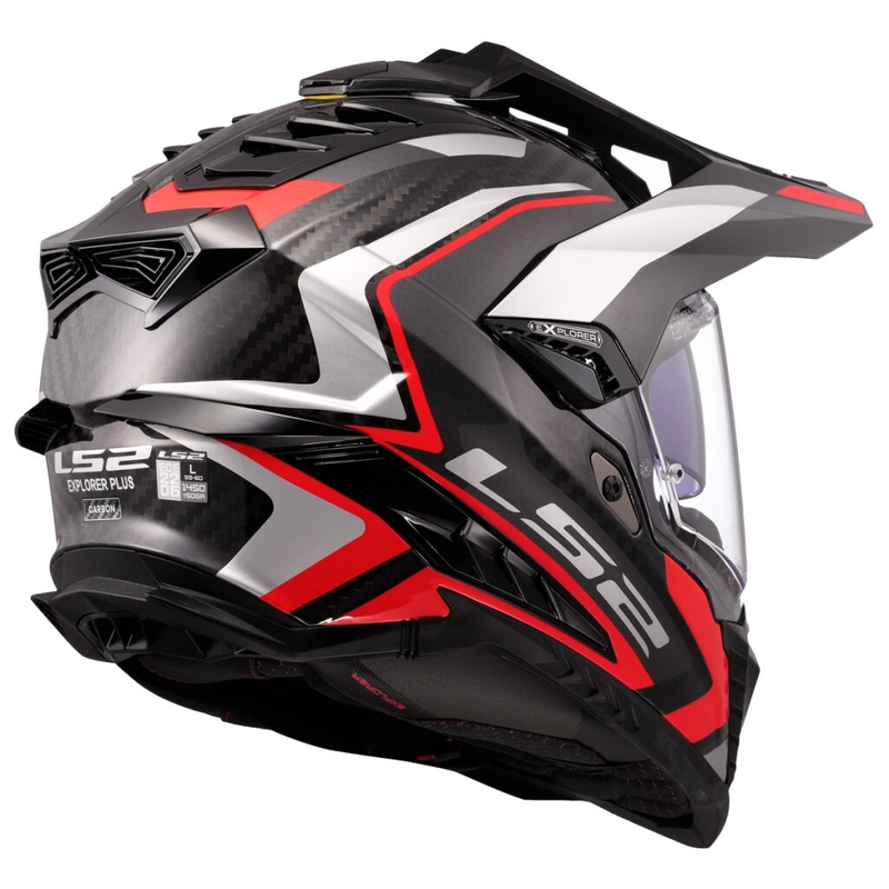 Enduro-Motorradhelm LS2 MX701 Explorer C Frontier II rot