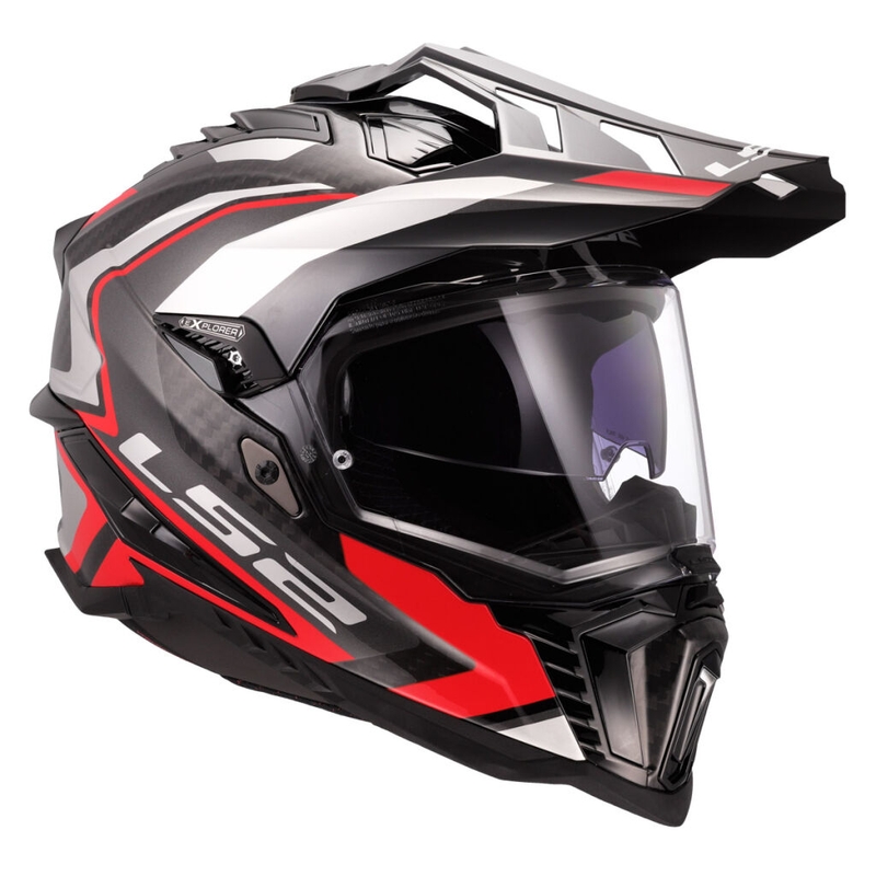 Enduro-Motorradhelm LS2 MX701 Explorer C Frontier II rot