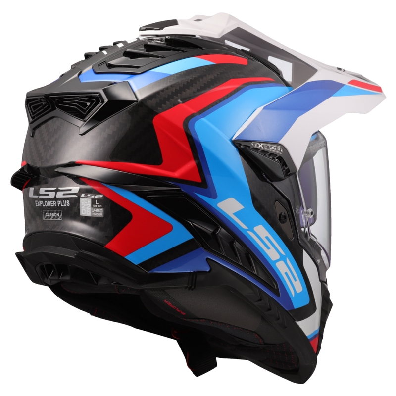 Enduro-Motorradhelm LS2 MX701 Explorer C Frontier II weiß-blau
