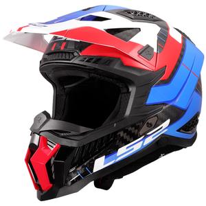 Motocrosshelm LS2 MX703 X-Force Galuo weiß-rot-blau