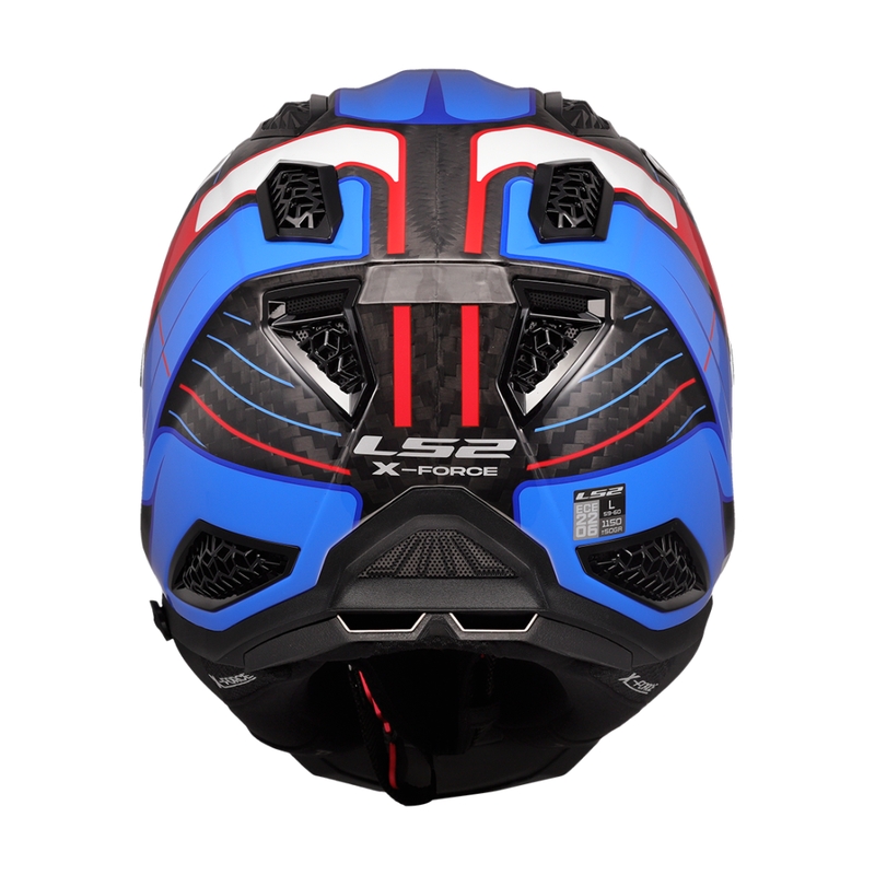 Motocrosshelm LS2 MX703 X-Force Galuo weiß-rot-blau