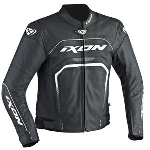 Motorradjacke IXON Fighter schwarz und weiß