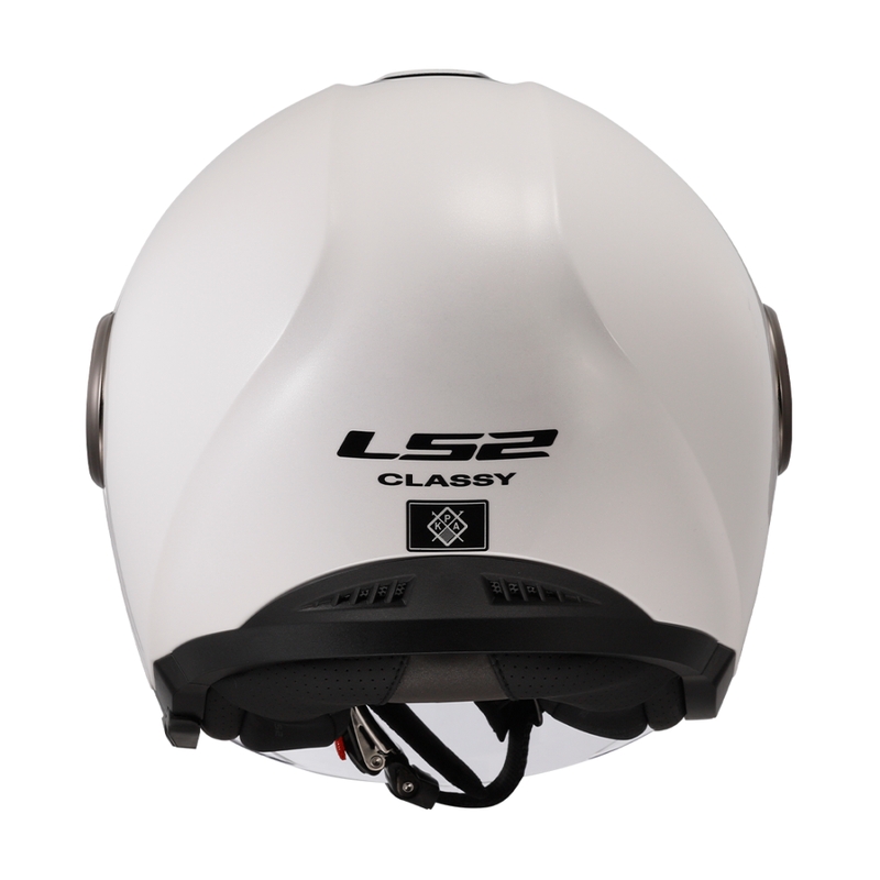 Offener Motorradhelm LS2 OF620 Classy Solid weiß