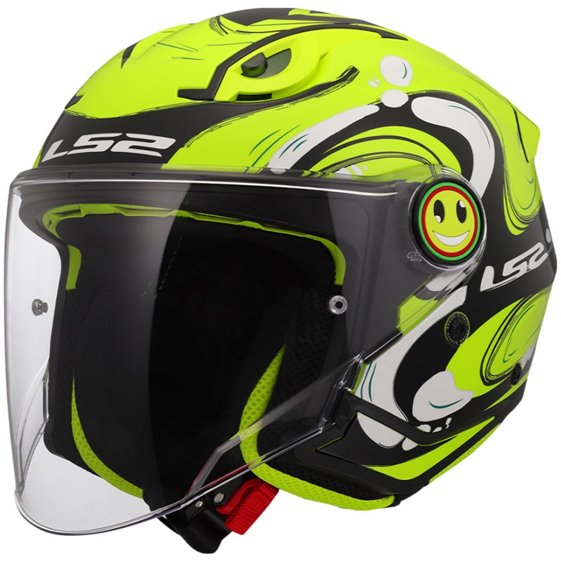 Offener Motorradhelm für Kinder LS2 OF622 Funny II Glup fluo gelb