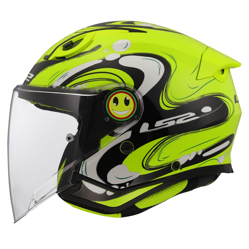 Offener Motorradhelm für Kinder LS2 OF622 Funny II Glup fluo gelb