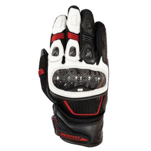 Oxford RP-4S 3.0 Motorradhandschuhe weiß-schwarz-rot