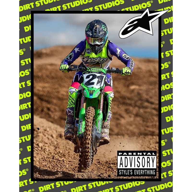 Alpinestars Supertech SX Motocrosstrikot Limited Edition Dirt Studios weiß-lila-pink-fluogelb