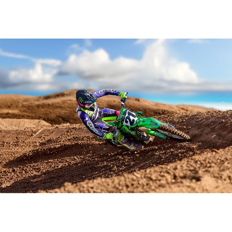 Alpinestars Supertech SX Motocrosstrikot Limited Edition Dirt Studios weiß-lila-pink-fluogelb