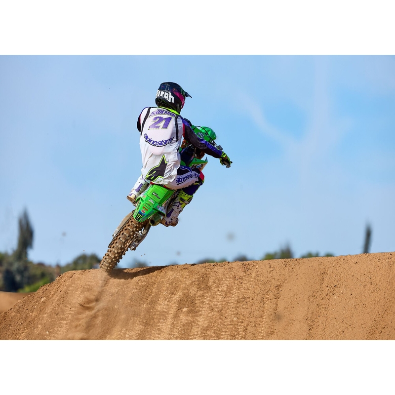 Alpinestars Supertech SX Motocrosstrikot Limited Edition Dirt Studios weiß-lila-pink-fluogelb